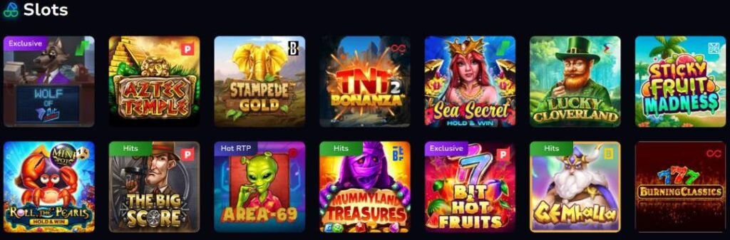 Screenshot of highest paying slots at 7Bit Casino Thailand