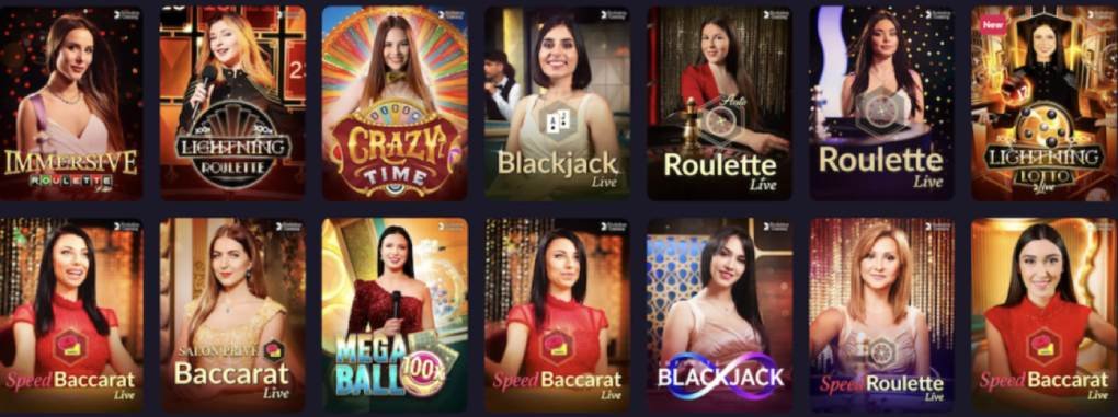 Overview of live dealer games available at BitStarz Thailand