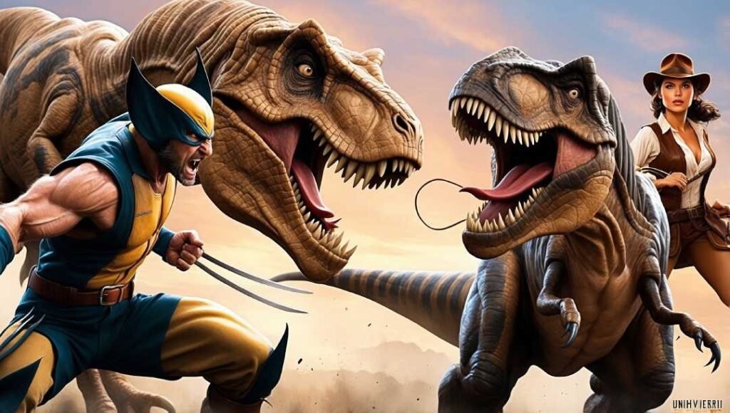 Wolverine, T-Rex and Indiana Jones engage in a battle of casino software providers