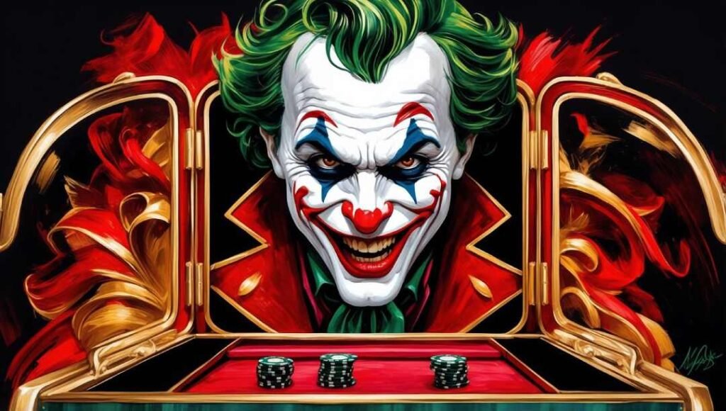 A joker on a poker table debunking online gambling myths